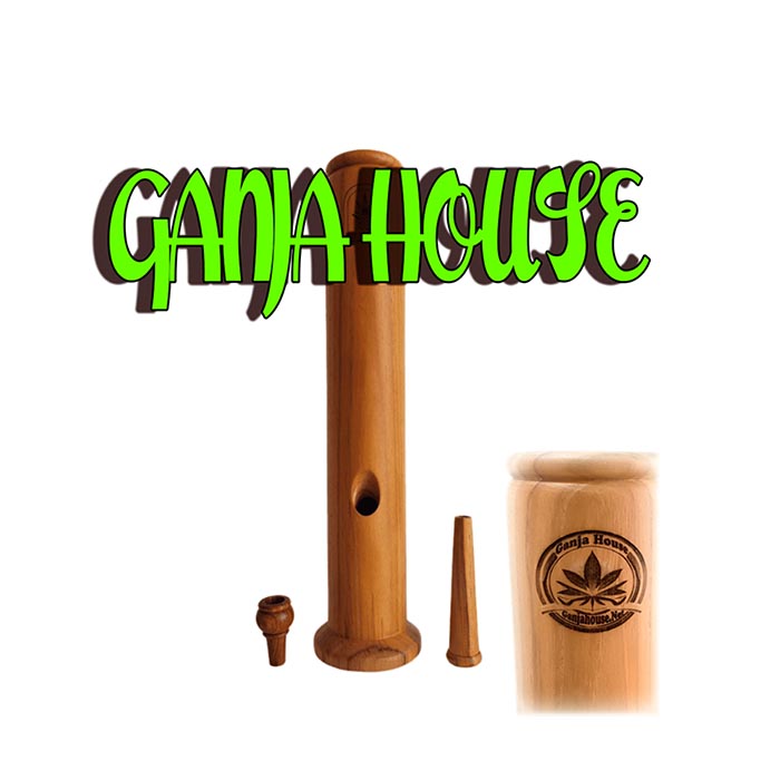 Large Teak Wood Bong 35 Cm High - Image 4
