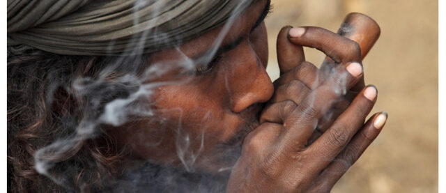 Chillum Baba smoking Cannabis; In these practices, the act of smoking becomes a sacred bridge between the material and spiritual worlds. It is a way for devotees to attune themselves to the cosmic vibrations and seek a profound connection with the divine, mirroring the broader shamanic practices observed in the Himalayan regions. The use of cannabis within these spiritual contexts reflects the rich diversity of rituals and beliefs across different cultures, all united by a common thread of seeking divine communion through altered states of consciousness.