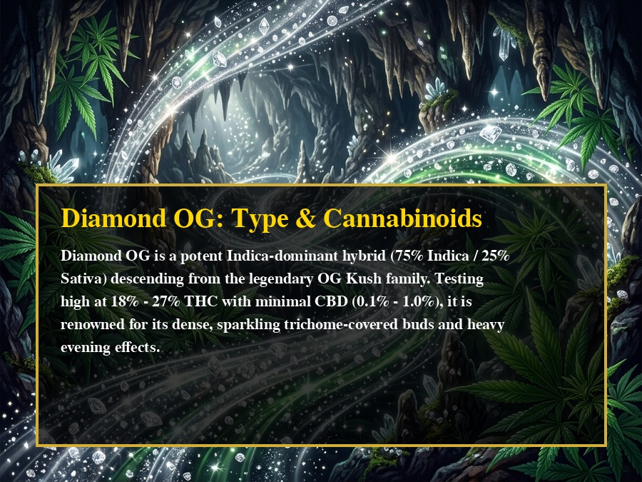 Diamond OG Type & Cannabinoids Infographic