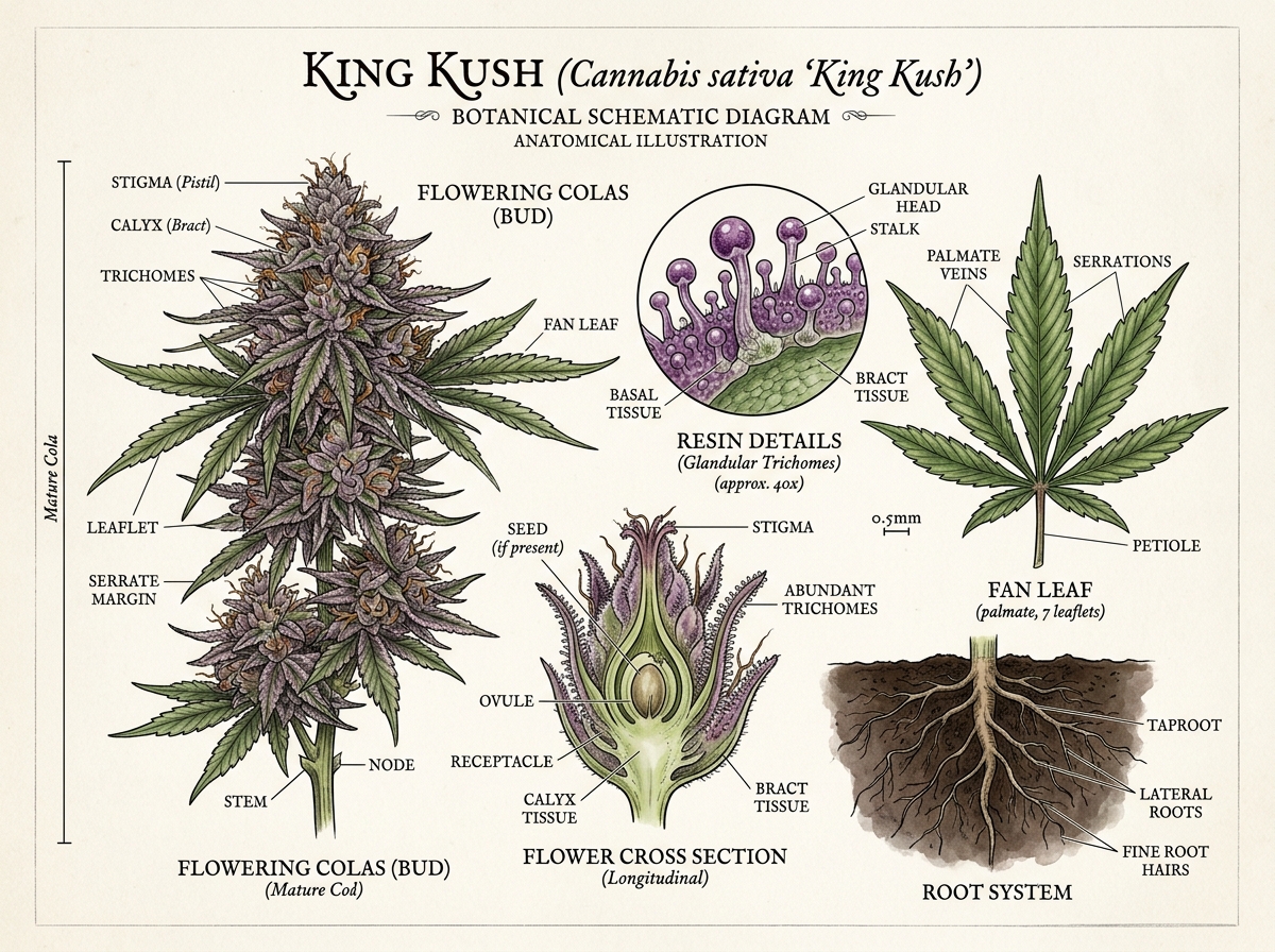 King Kush Botanical Schematic