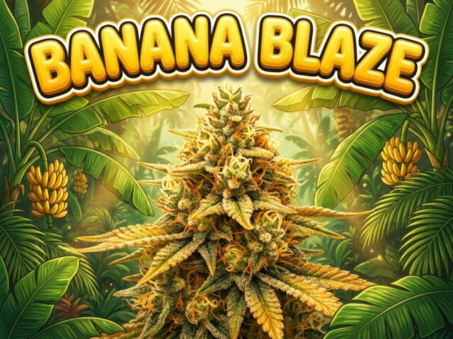 Banana Blaze Cannabis Strain Featured Banner