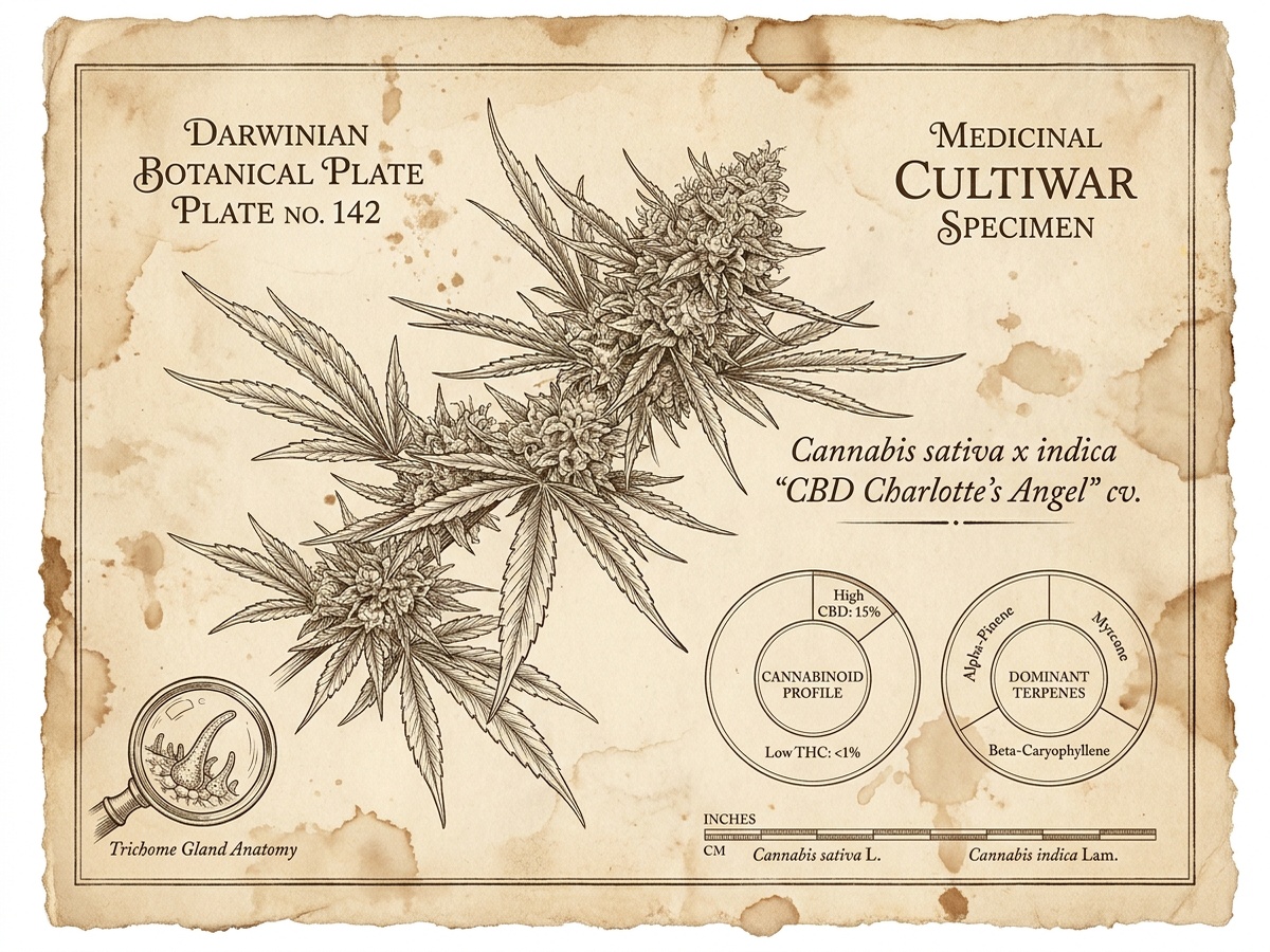 CBD Charlotte's Angel Darwinian Botanical Infographic