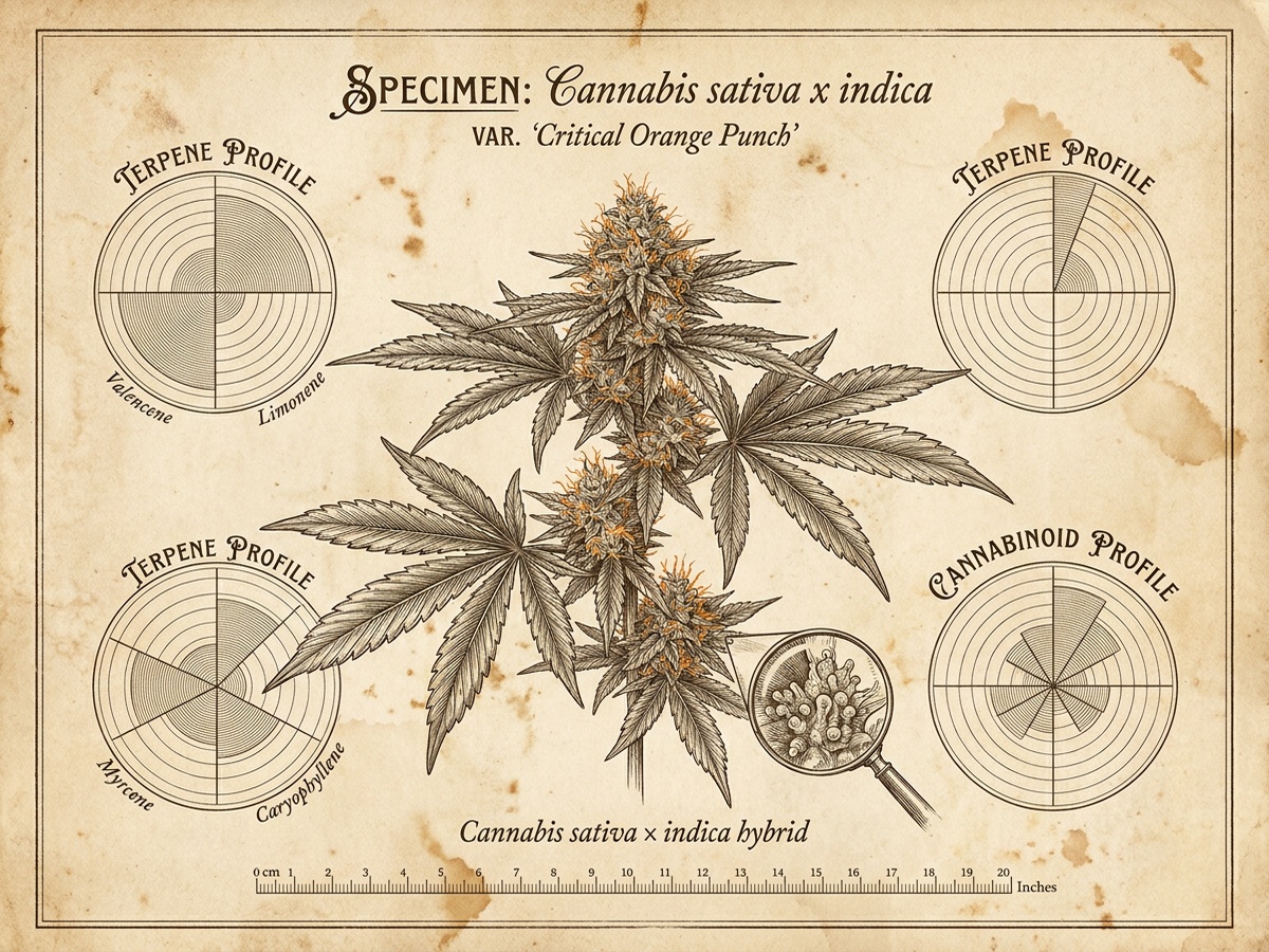 Critical Orange Punch Radial Botanical Chemotype Blueprint Infographic