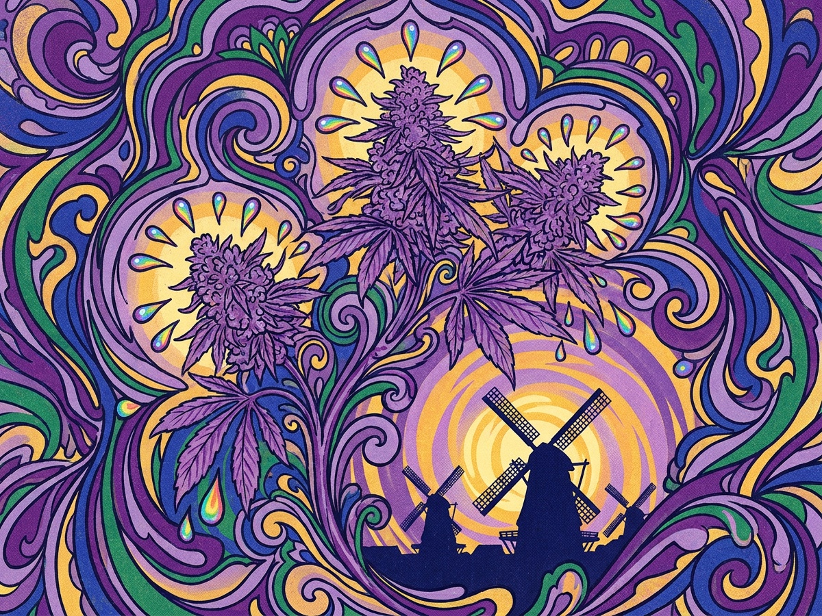 Frisian Dew 1970s Counterculture Psychedelic Silkscreen Poster