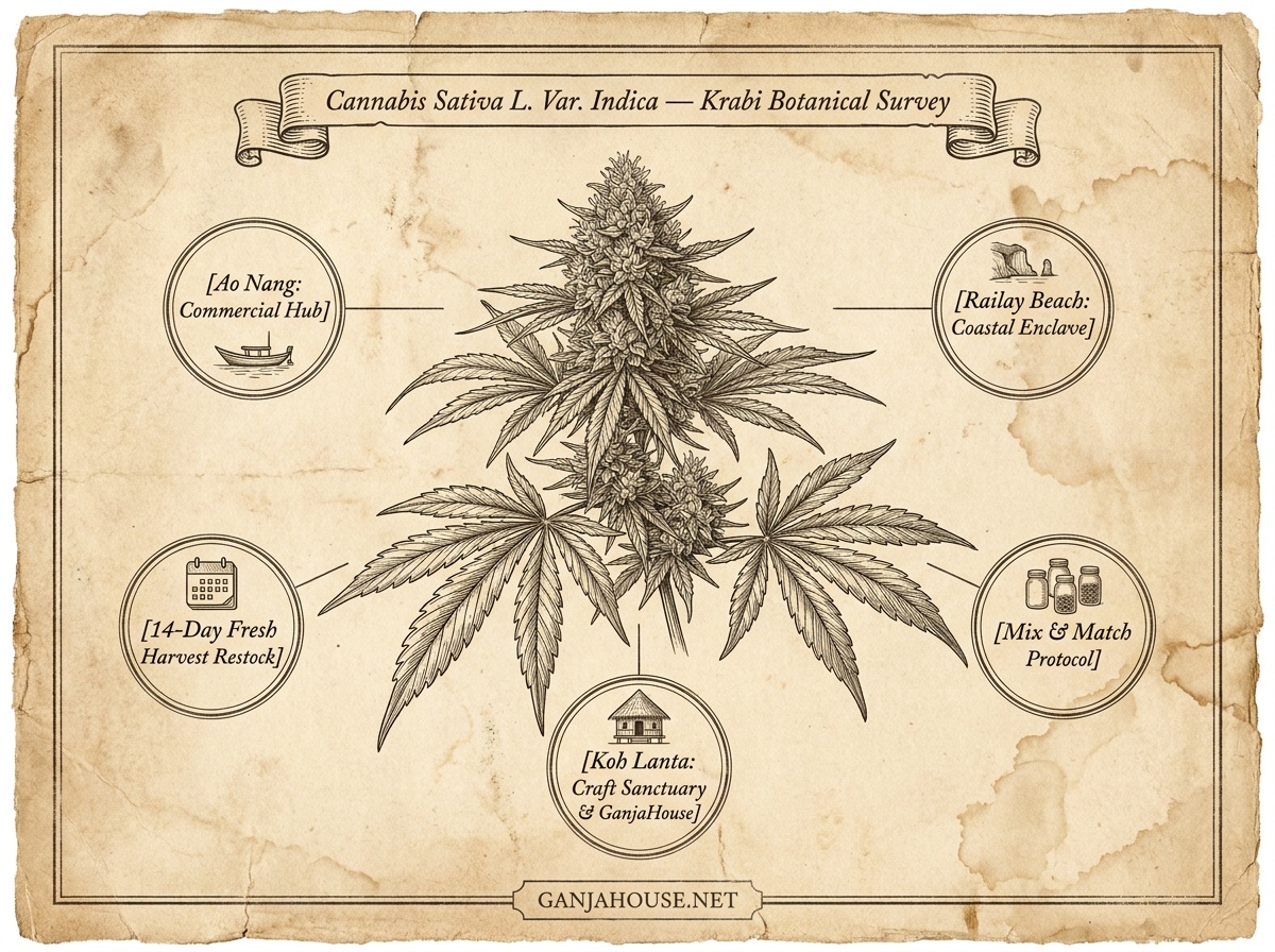 Cannabis Sativa L Var Indica Krabi Botanical Survey Infographic
