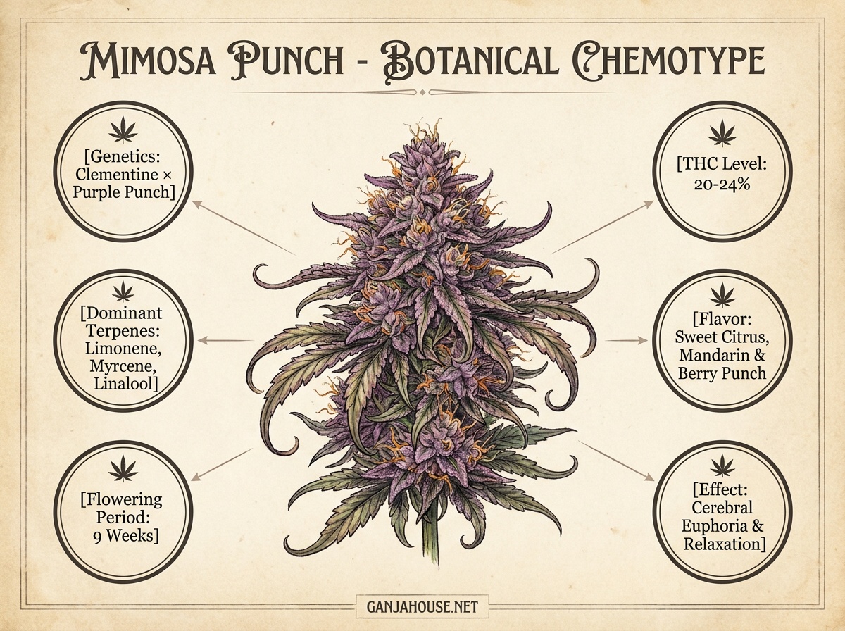 Mimosa Punch Botanical Chemotype Blueprint Infographic