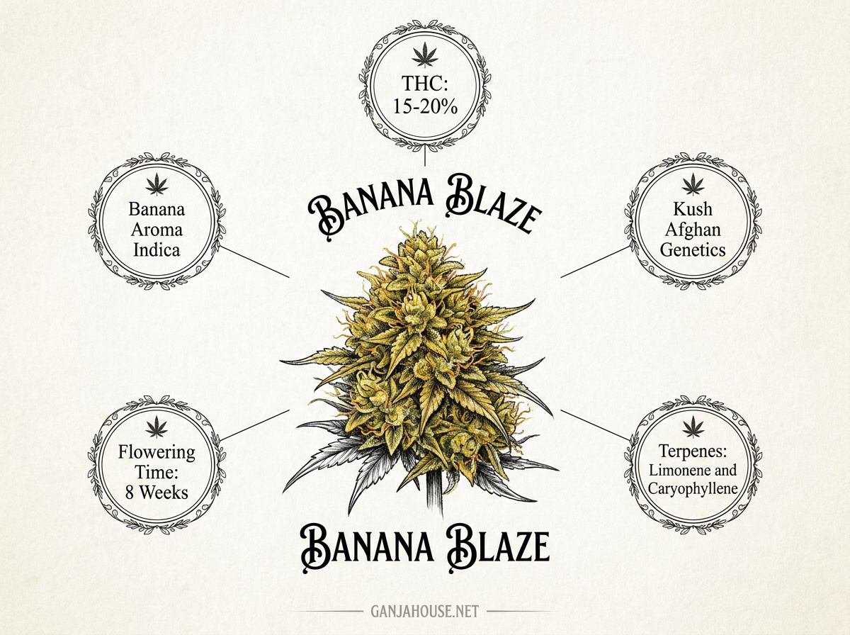 Banana Blaze Radial Botanical Chemotype Blueprint Infographic