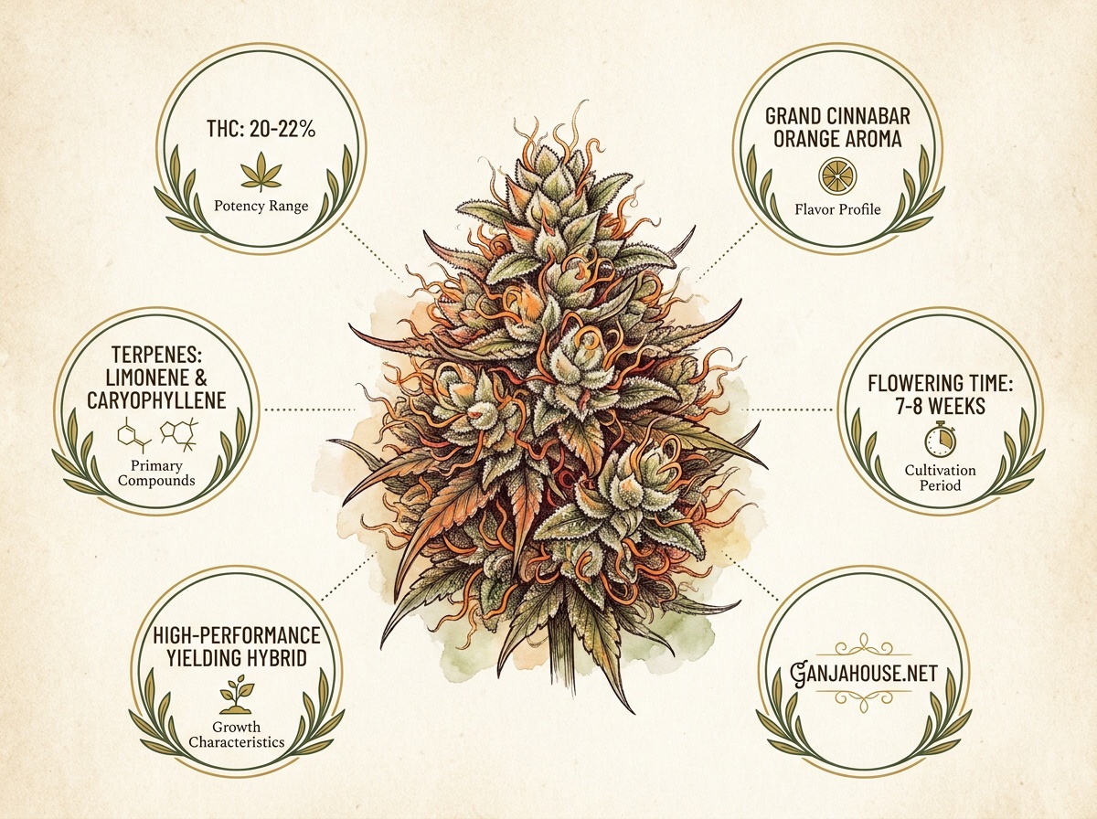 Critical Orange Punch Radial Botanical Chemotype Blueprint Infographic
