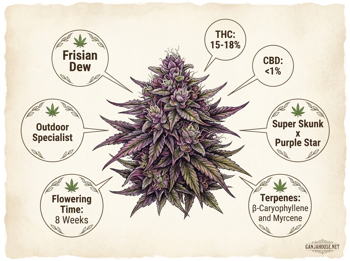 Frisian Dew Radial Botanical Chemotype Blueprint Infographic