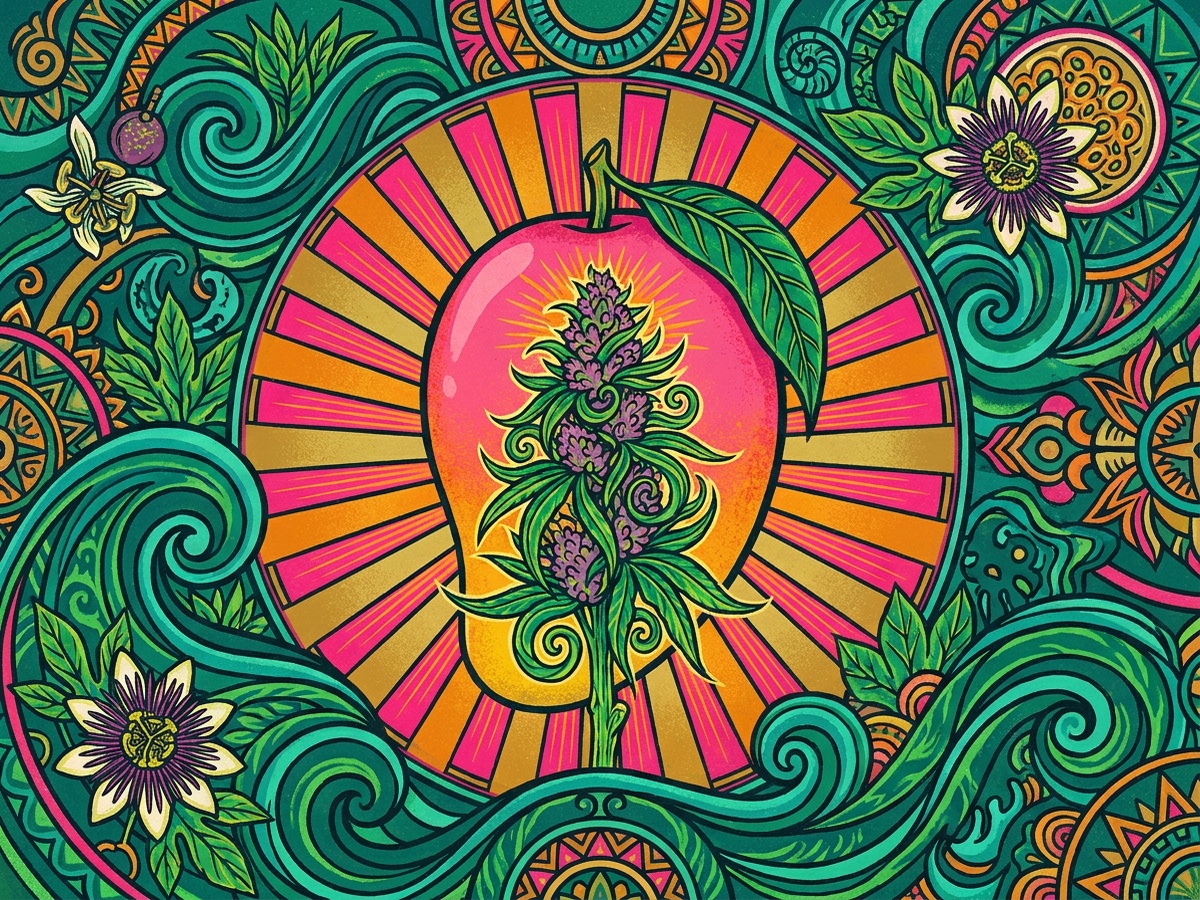 Brazilian Manga Rosa 1970s Counterculture Psychedelic Silkscreen Poster