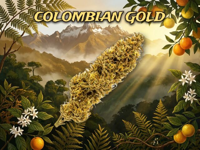 Colombian Gold Santa Marta Landrace Sativa Hero Banner Art