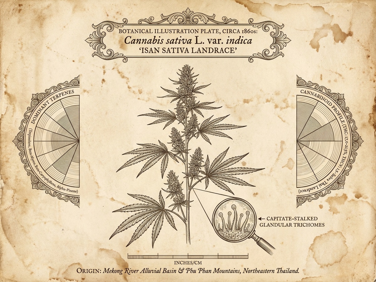 Isan Sativa Landrace Darwinian Botanical Infographic