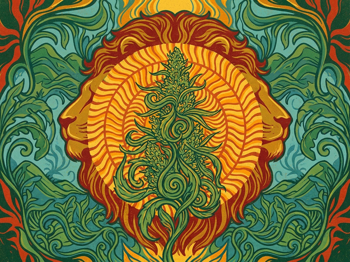 Jamaican Lamb's Bread 1970s Counterculture Psychedelic Silkscreen Poster