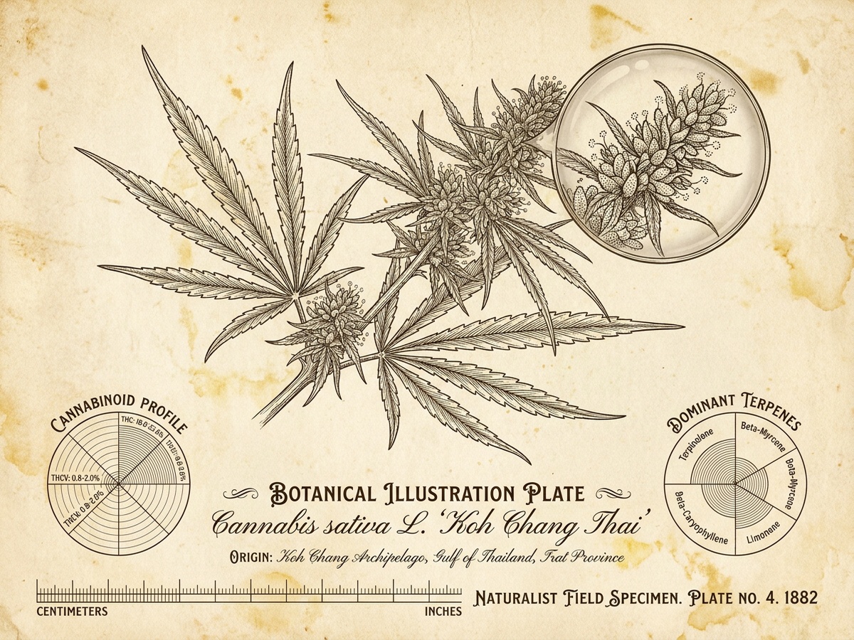 Koh Chang Thai Darwinian Botanical Infographic