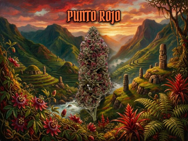 Punto Rojo Colombian Landrace Sativa Hero Banner Art