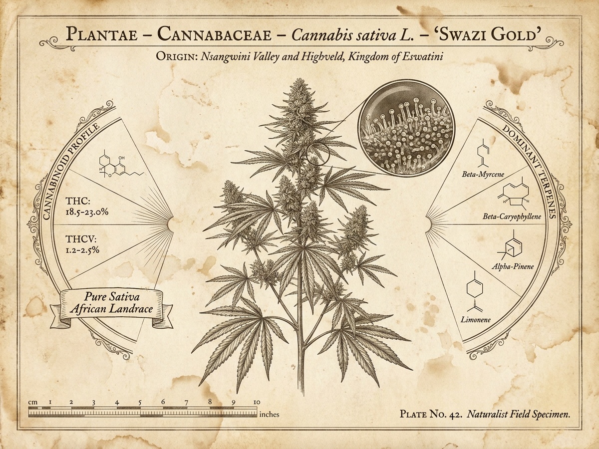 Swazi Gold Darwinian Botanical Infographic