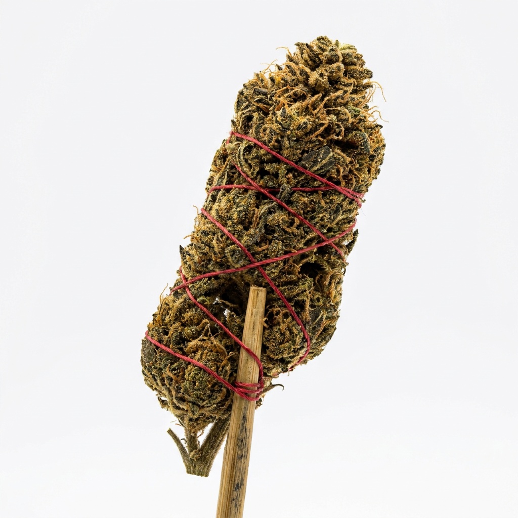Authentic cured floral cluster of Thai Stick (Hang Karok / Squirrel Tail)