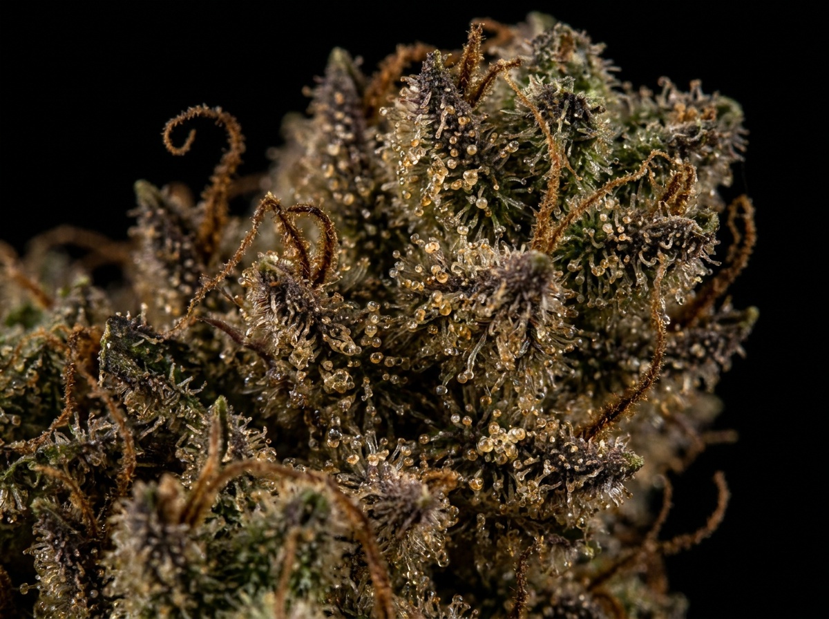 Cannabis sativa Chocolope Extreme Macro Floral Calyx