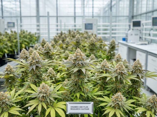 Dinamed CBD Plus Cannabis Strain Canopy