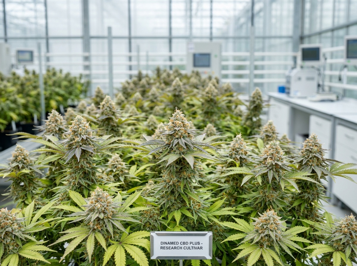 Dinamed CBD Plus Cannabis Strain Canopy