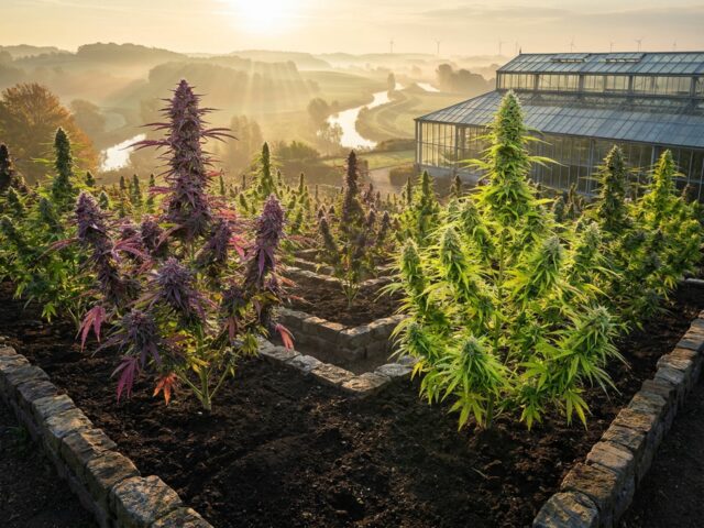Cannabis hybrid Durban Dew Outdoor Garden Banner