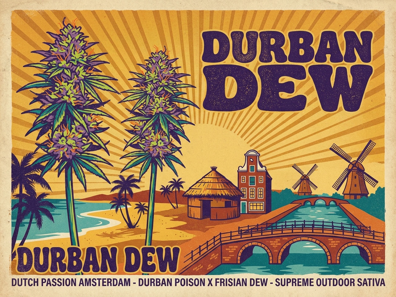 Durban Dew Dutch Passion Heritage Lithograph Silkscreen Art