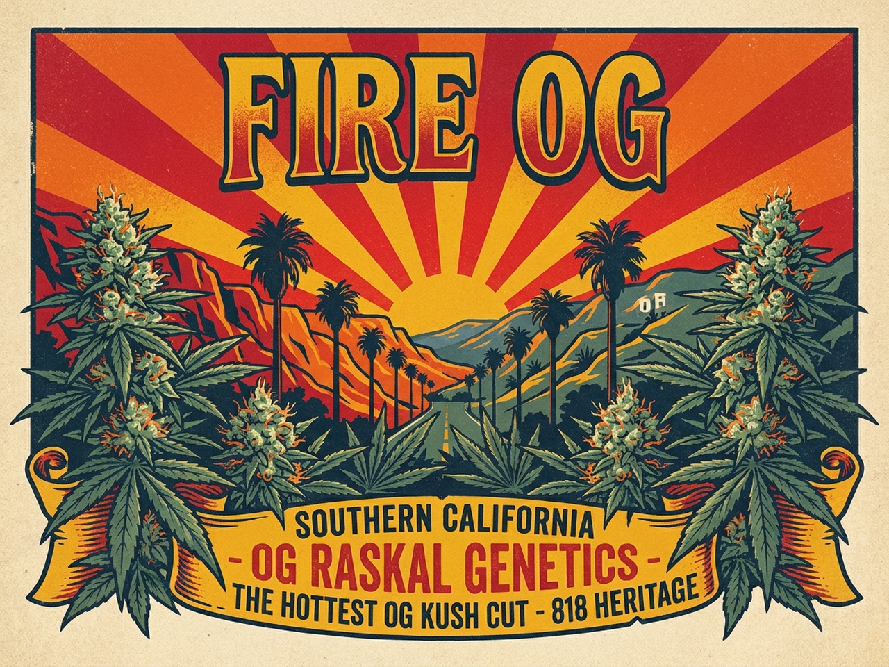 Fire OG Vintage Silkscreen Heritage Poster
