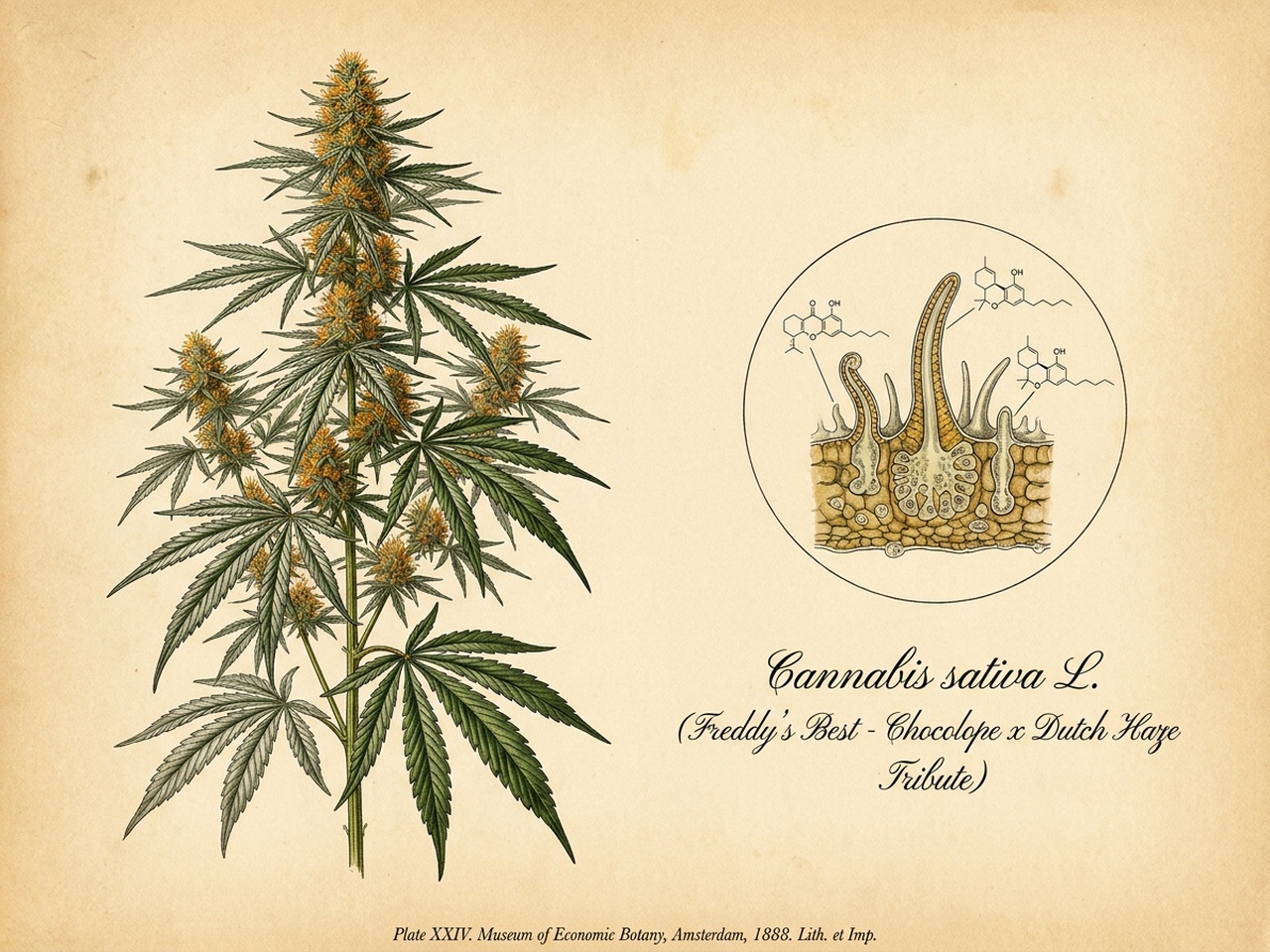 Freddy's Best Antique Botanical Taxonomic Plate