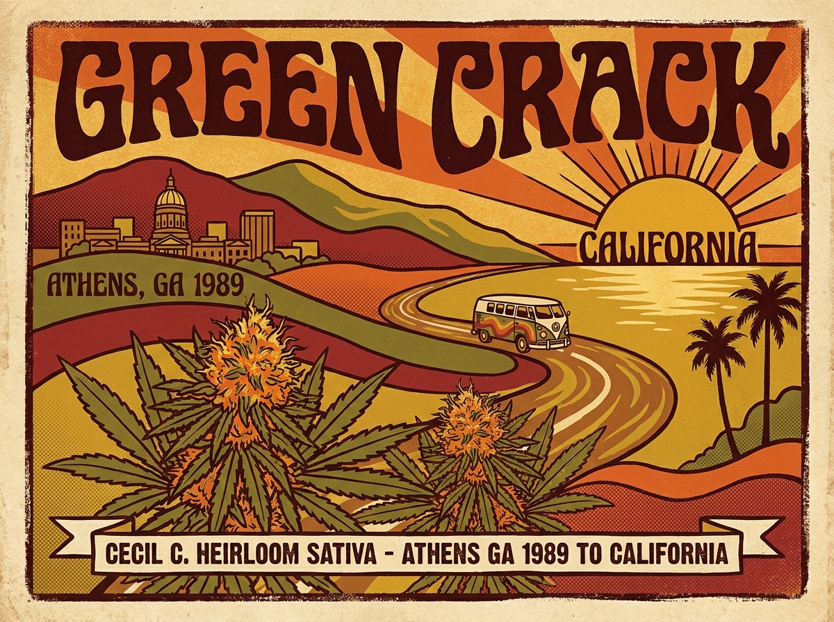 Green Crack Vintage Silkscreen Heritage Poster