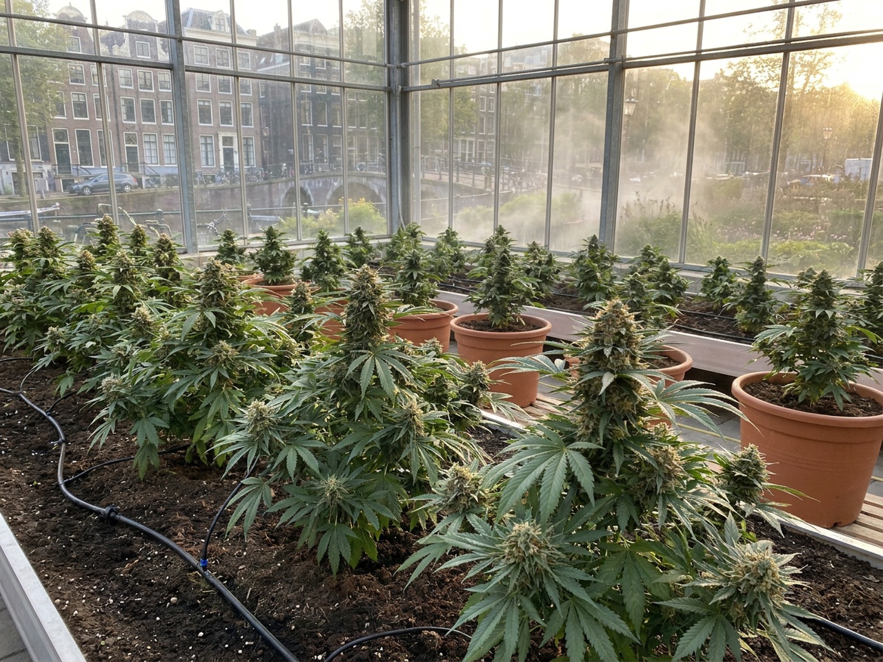 Cannabis indica Hash Plant Greenhouse Banner