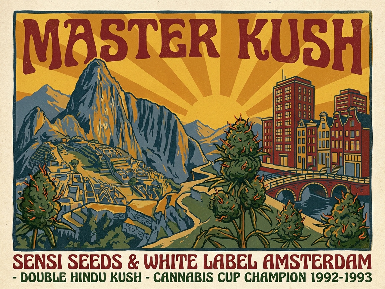 Master Kush Vintage Silkscreen Poster