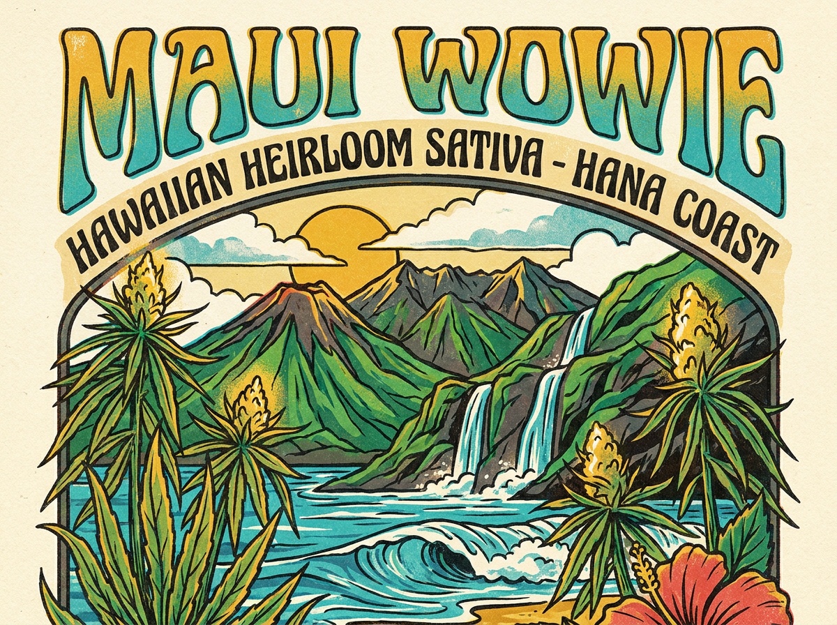 Maui Wowie Vintage Silkscreen Heritage Poster