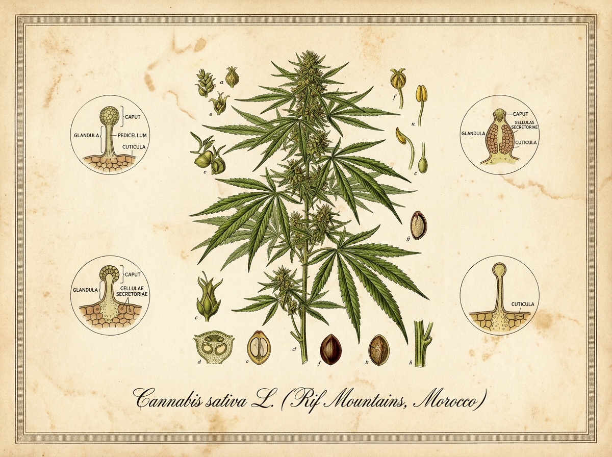 Moroccan Beldia Landrace Botanical Plate