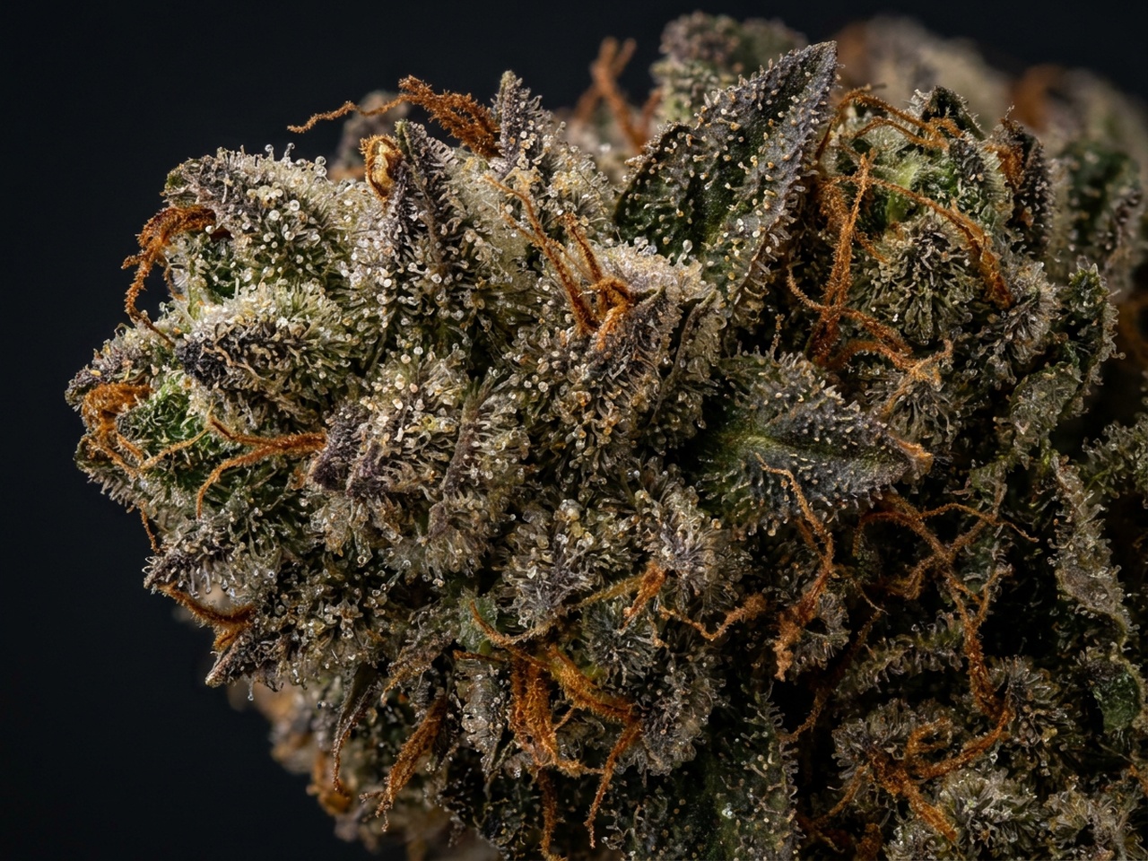 Cannabis indica Night Queen Macro Calyx Cluster