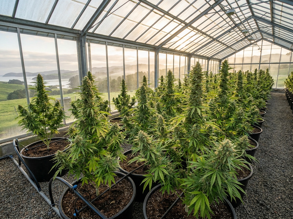 Cannabis Sativa Power Plant Commercial Greenhouse Banner