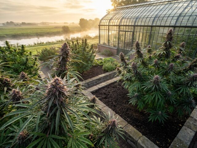 Cannabis Sativa Shaman Outdoor Organic Garden Banner