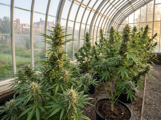 Cannabis sativa Silver Haze Botanical Banner