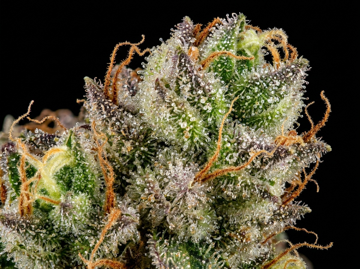 Cannabis sativa Strawberry Cough Extreme Macro Floral Calyx