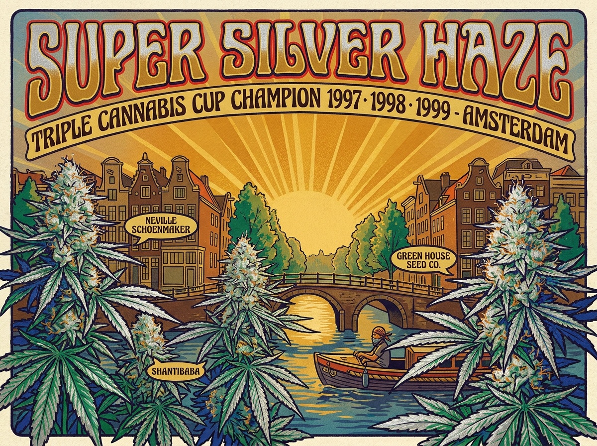 Super Silver Haze Vintage Silkscreen Heritage Poster