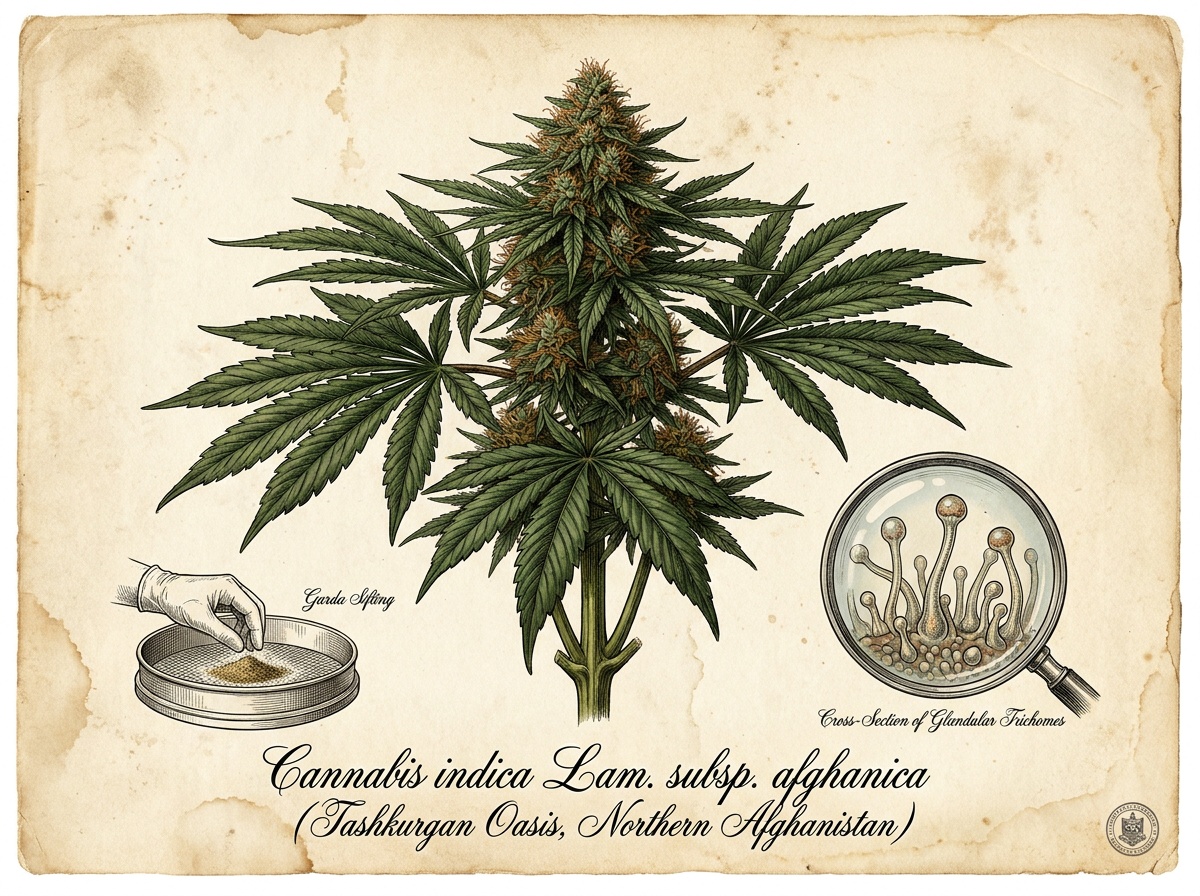 Cannabis indica Tashkurgan Botanical Plate