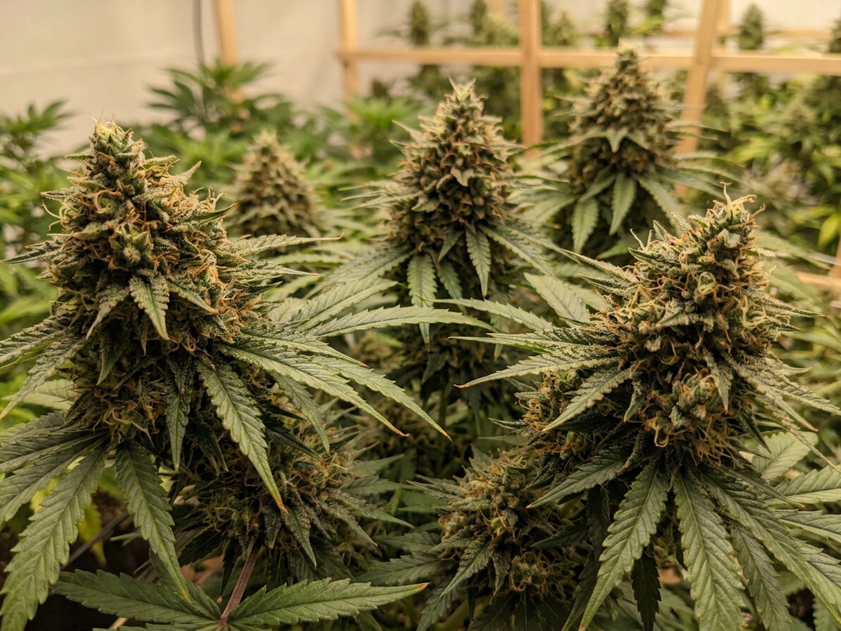 Tatanka Pure CBD Medical Cannabis Cultivar Mature Flowering Canopy